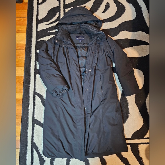 Lands' End Jackets & Blazers - Lands' End Black Long Down Puffy Coat L 14/16 Cold Weather